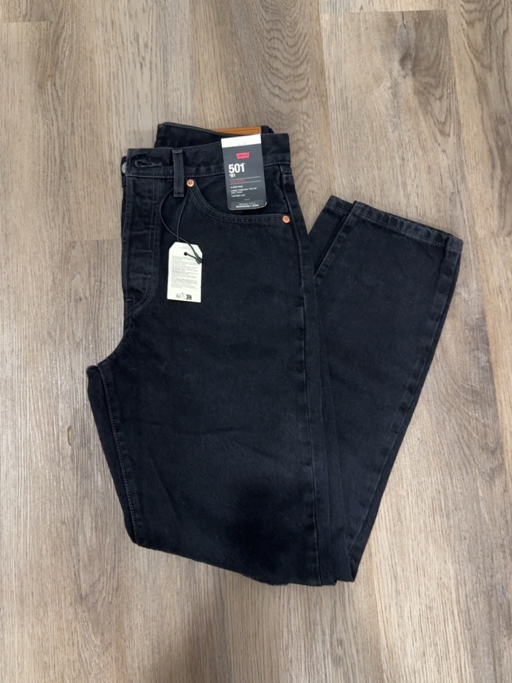 Levi's 501 High Rise Black Jeans